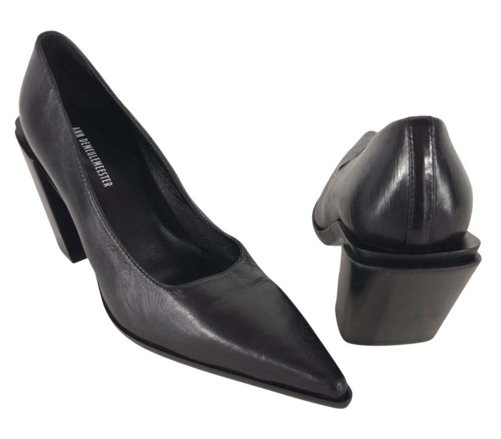 Ann Demeulemeester Sculptural Block Heel Pumps US 10 EU 40 Womens Black $925